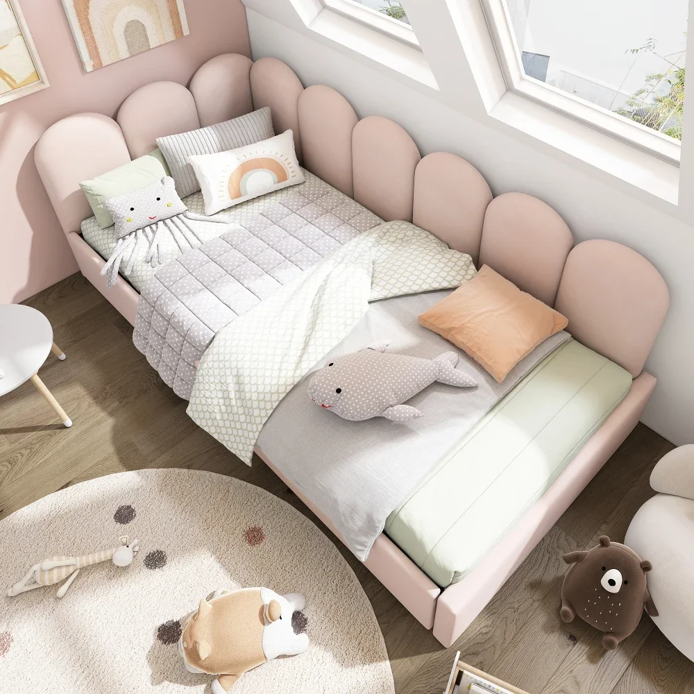 Gepolstertes Bett mit Schubladen, Stauraumbett, Samt-Tagesbett, Schlafsofa mit Gitterrost, Jugendbett und Kinderbett für Erwachsene (ohne Matratze)