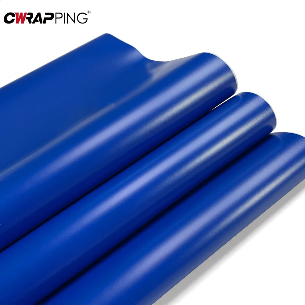 Tiefblaue Motorrad-Aufkleber, Vinylfolie, Autoverpackungsfolie, Dekor, Farbwechsel, Karosseriefolien für Dachhaube, Türen, wasserdichtes PVC Image