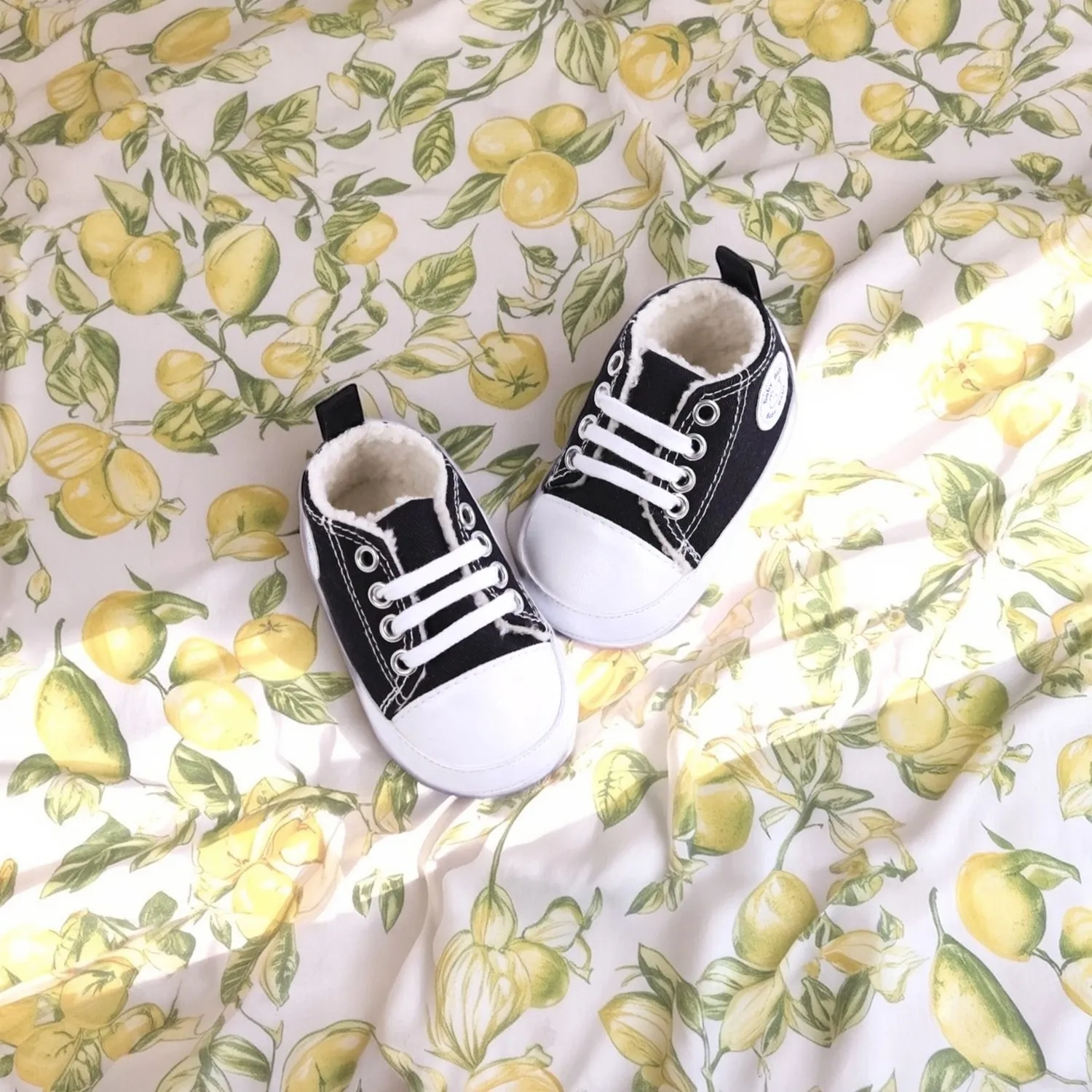 RABEISIR baby canvas shoes for men and women, baby walking shoes, warm and plush, anti slip, breathable