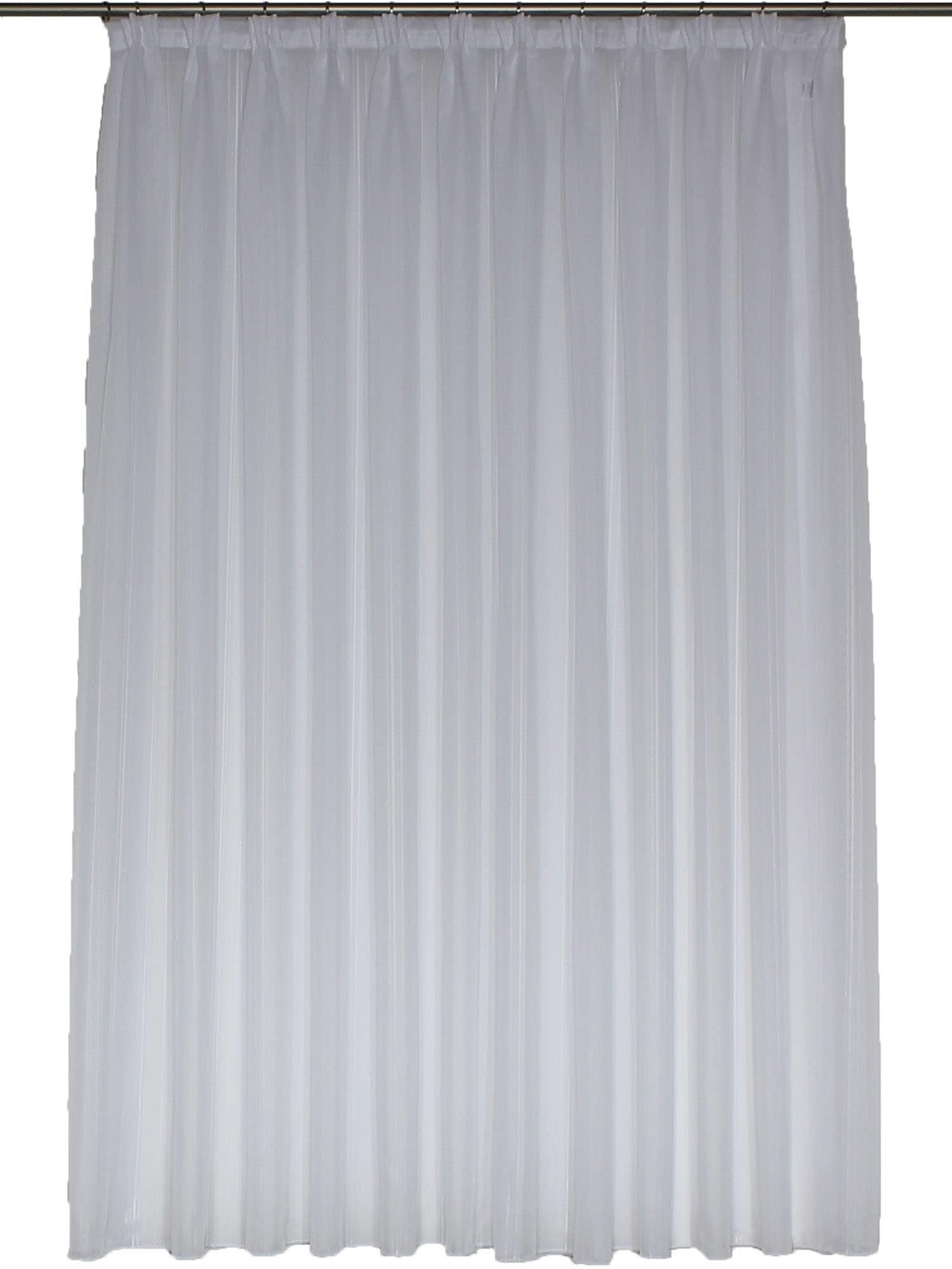 Gardine WIRTH "Gerty", weiß, B:800cm H:175cm, Polyester, Gardinen, Fertig-Store mit FB 1:3 nach Maß Image
