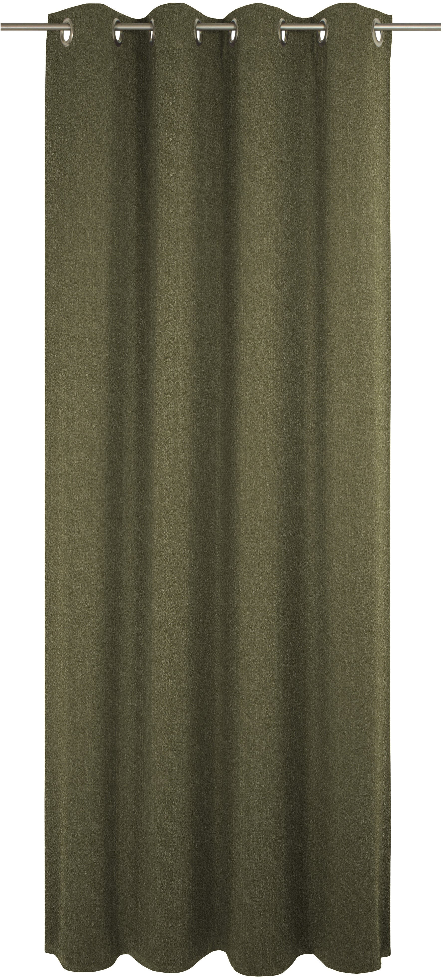 Vorhang WIRTH "Torbole", grün (moosgrün), B:132cm H:185cm, Baumwolle, Polyester, Gardinen, nach Maß Image