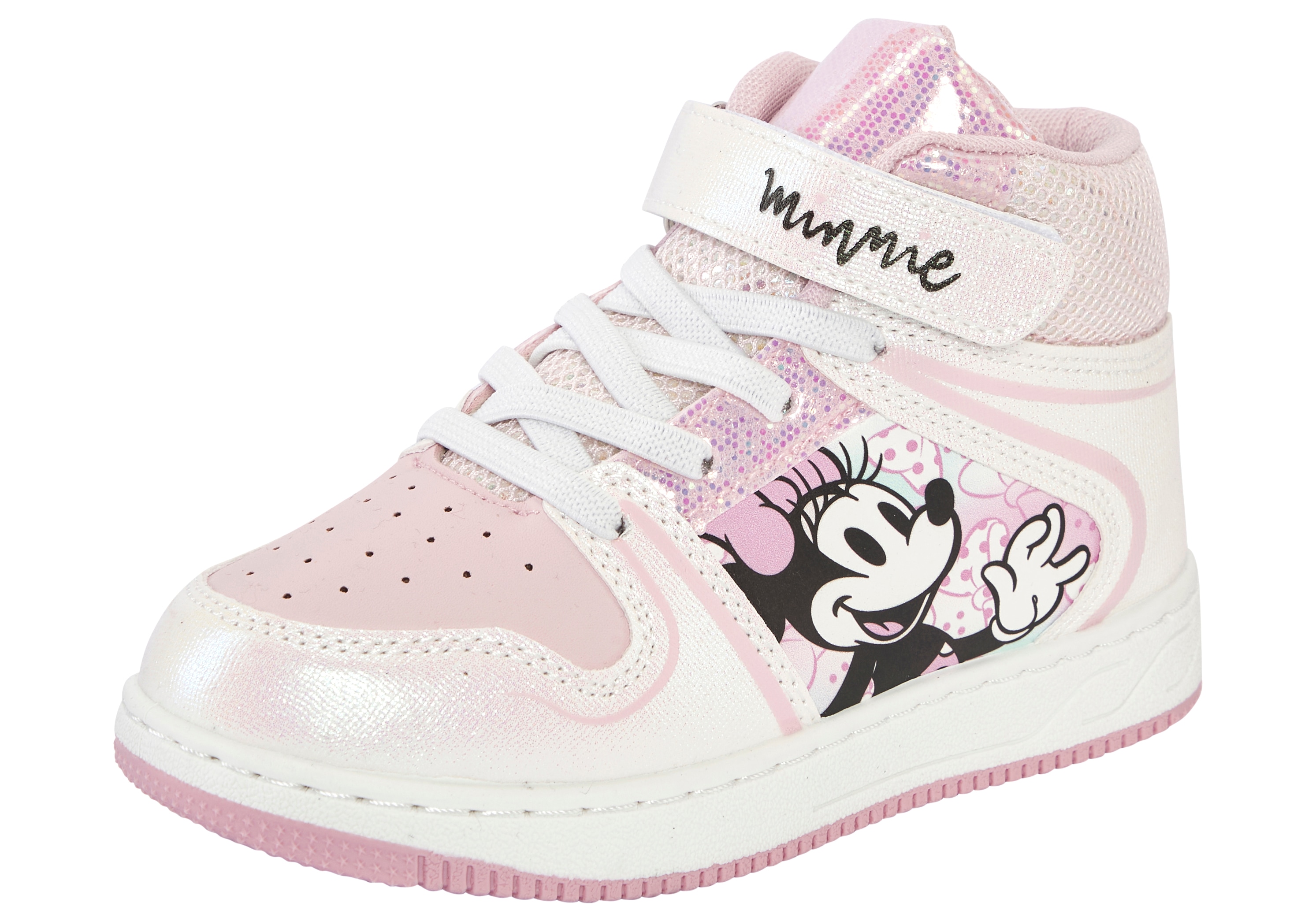 Sneaker DISNEY "MINNIE", Mädchen, Gr. 27, weiß, Synthetik, Schuhe Sneaker
