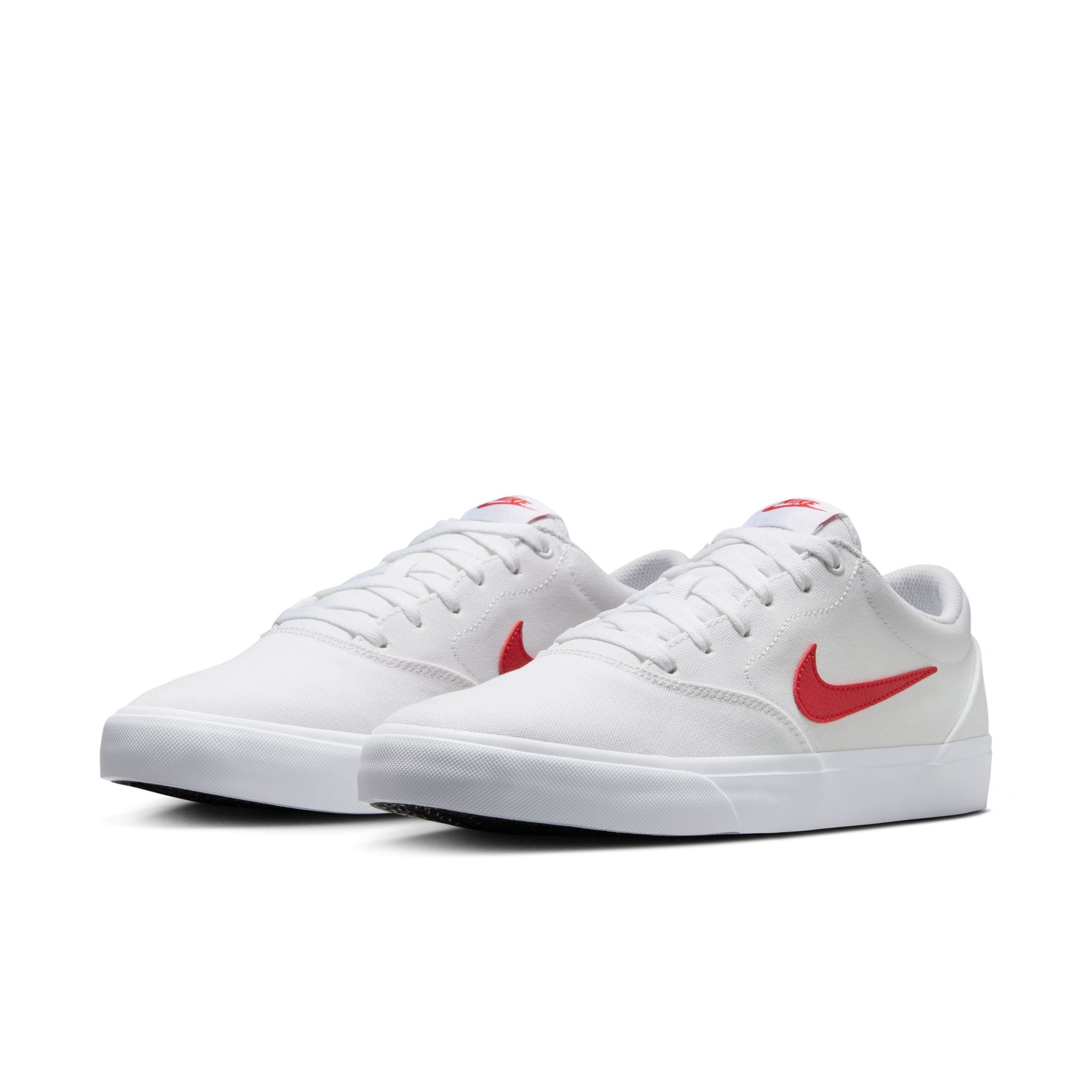 Sneaker NIKE SPORTSWEAR "CHARGE CNVS", Herren, Gr. 41, weiß, university rot, weiß, weiß, Textil, Schuhe Sneaker