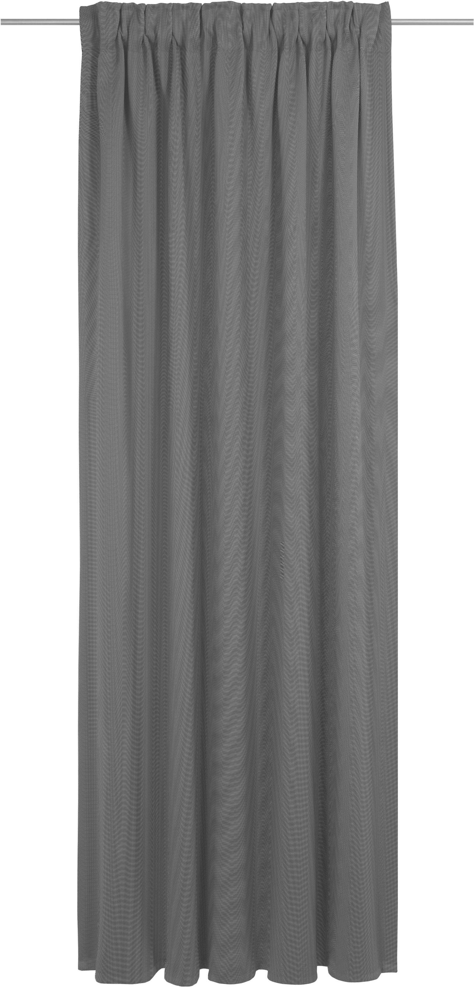 Vorhang ADAM "Uni Collection light", schwarz, B:142cm H:265cm, Baumwolle (Bio-Baumwolle), Gardinen, aus 100% Bio-Baumwolle Image