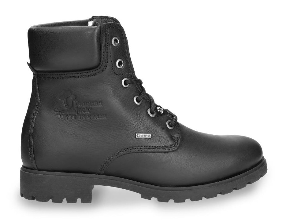 Winterstiefelette PANAMA JACK "Panama", Damen, Gr. 42, schwarz, Nappaleder, Schuhe, Winterboots, Schnürboots, mit GORE-TEX, seitliche Logoprägung