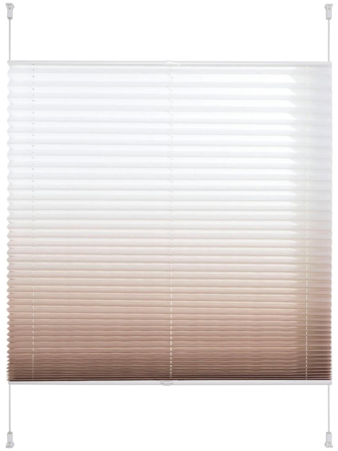 Plissee LIEDECO "Farbverlauf" Gr. 4, braun (kaffee), B:80cm H:130cm, Obermaterial: 100% Polyester, Plissees Image