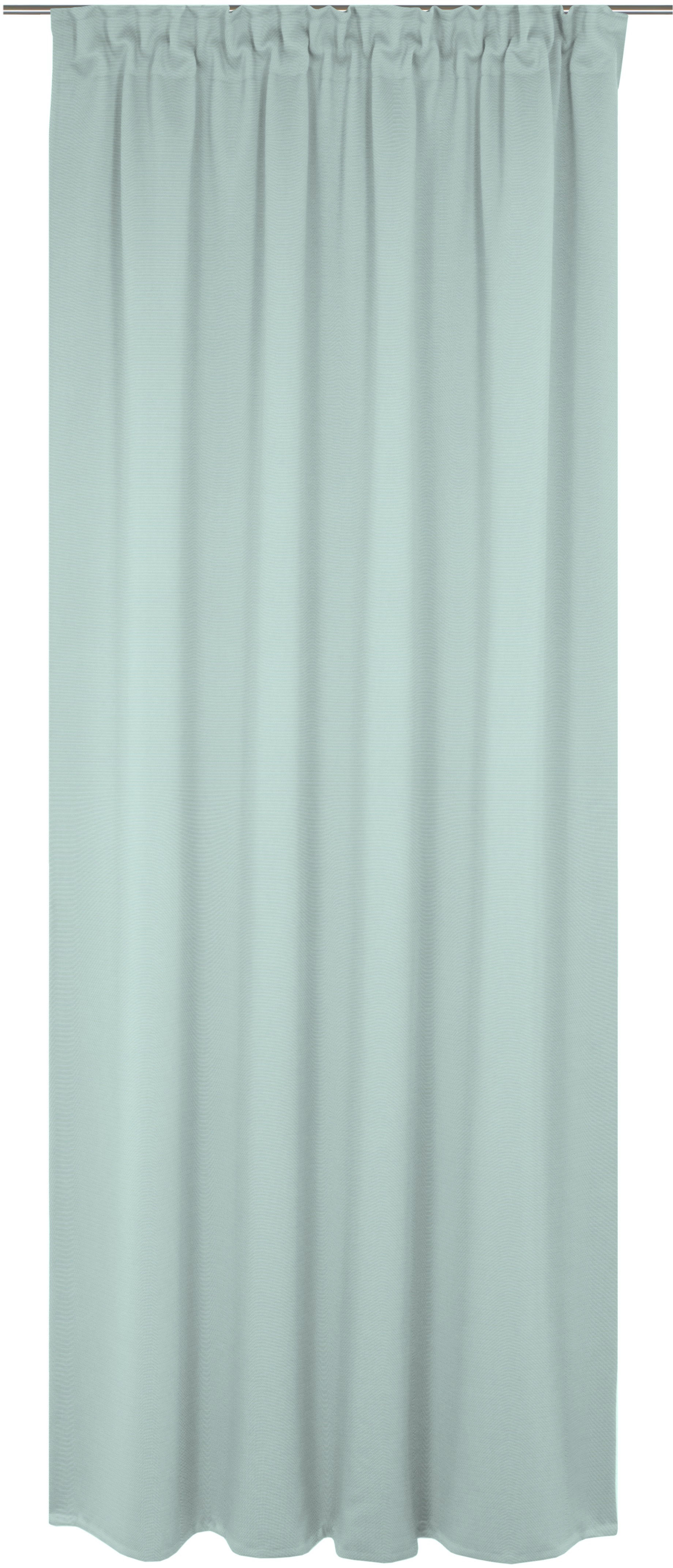 Vorhang ADAM "Uni Collection", blau (helltürkis), B:142cm H:315cm, Jacquard, Baumwolle (Bio-Baumwolle), Gardinen, Blickdichter aus 100% Bio-Baumwolle Image
