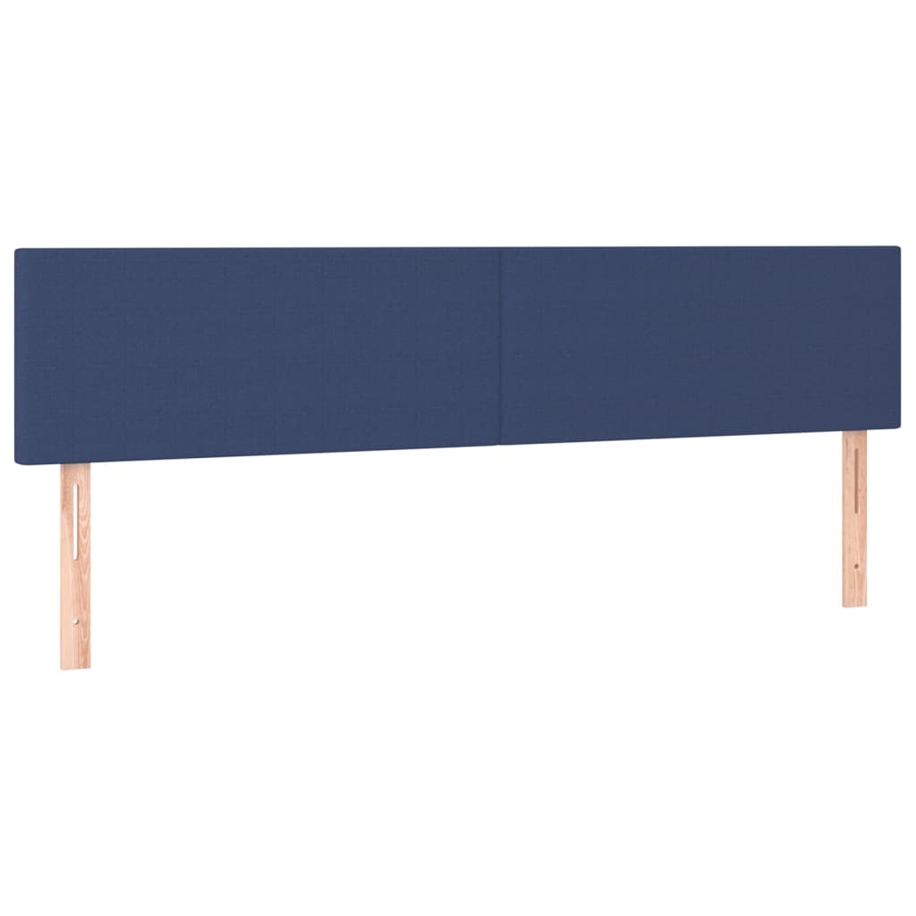 vidaXL Kopfteile 2 Stk. Blau 100x5x78/88 cm Stoff Image