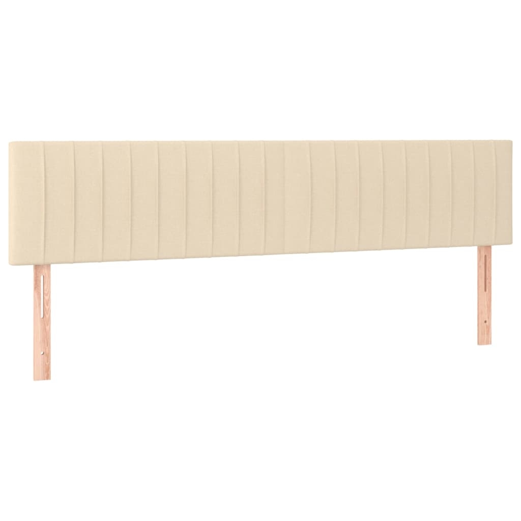 vidaXL Kopfteile 2 Stk. Creme 100x5x78/88 cm Stoff Image