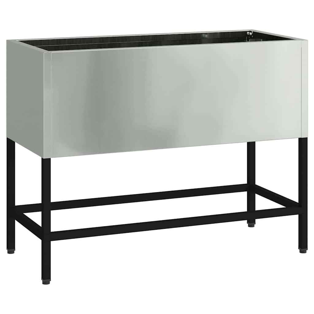 vidaXL Hochbeet Gartenpflanzer Silber 60 x 26 x 45 cm Verzinkter Stahl Image