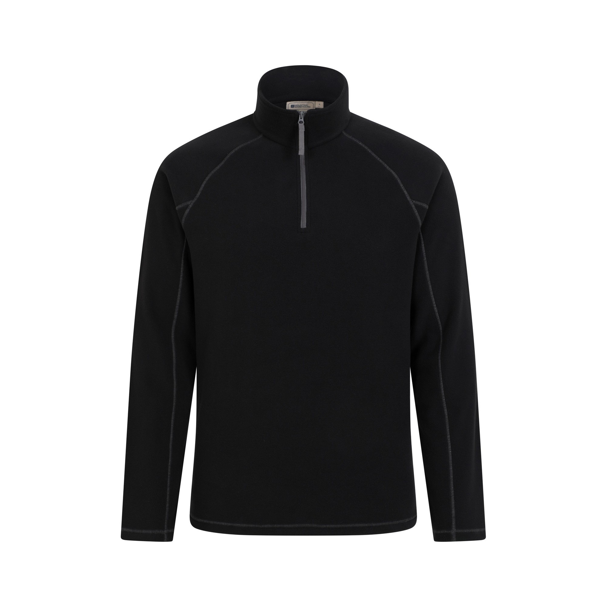 Mountain Warehouse - "Ashbourne II" Fleece-Oberteil mit halbem Reißverschluss für Herren (Schwarz) Image