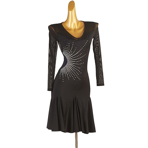 Latein-Tanzkleid für Damen, Rumba-Tanz-Übungskleider, Performance-Kleider Image