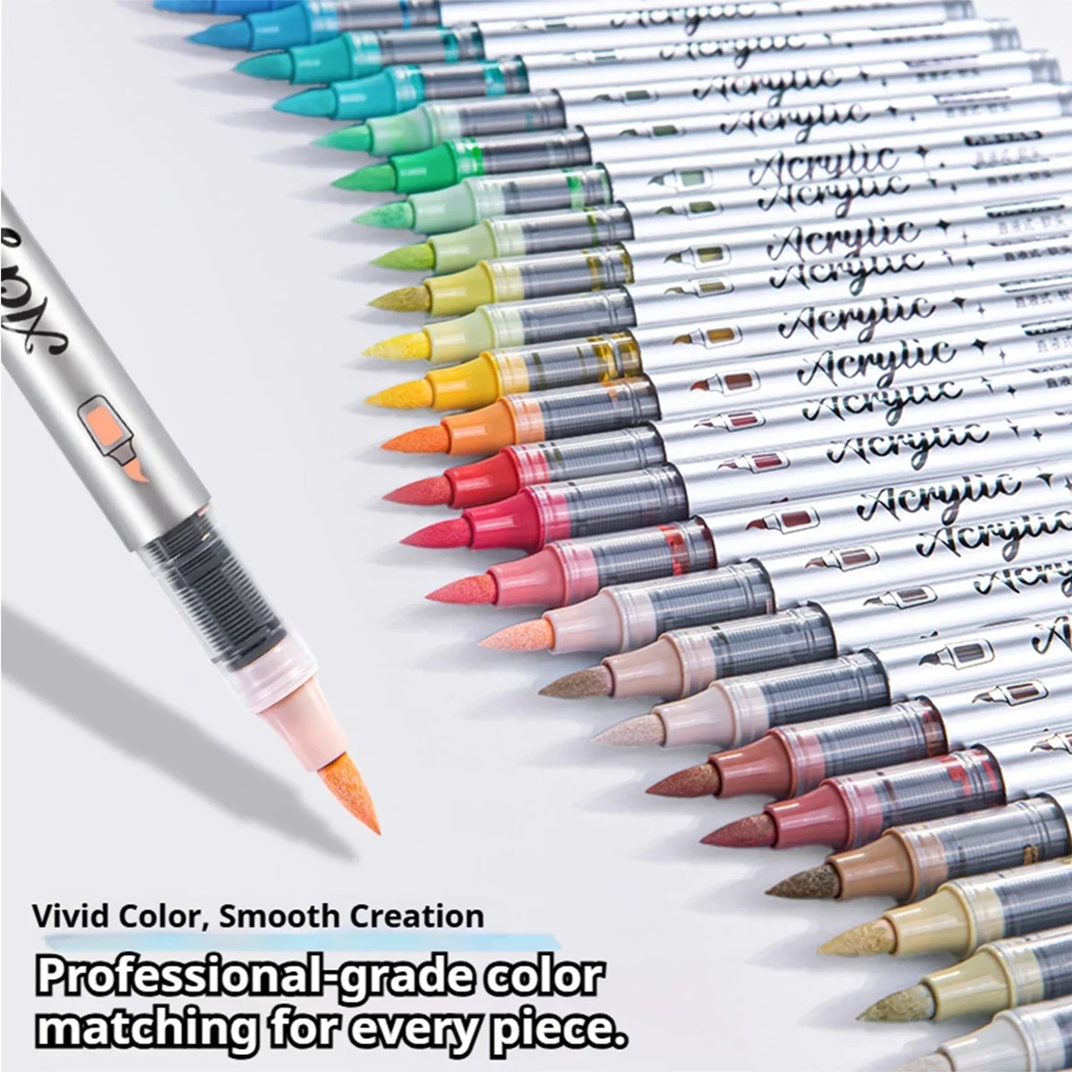12–120 Farben, Acrylfarben-Marker, einzelne weiche Pinselspitze, schnell trocknend, wasserdicht, undurchsichtig, mischbar, für Stein, Keramik, Holz, DIY-Handwerk Image
