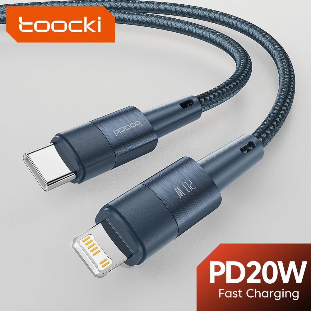 Toocki pd 20w usb c zum beleuchtungs kabel für iphone 15 14 13 12 11 pro xs 8 typ c zum beleuchten kabel datenkabel schnell ladekabel Image
