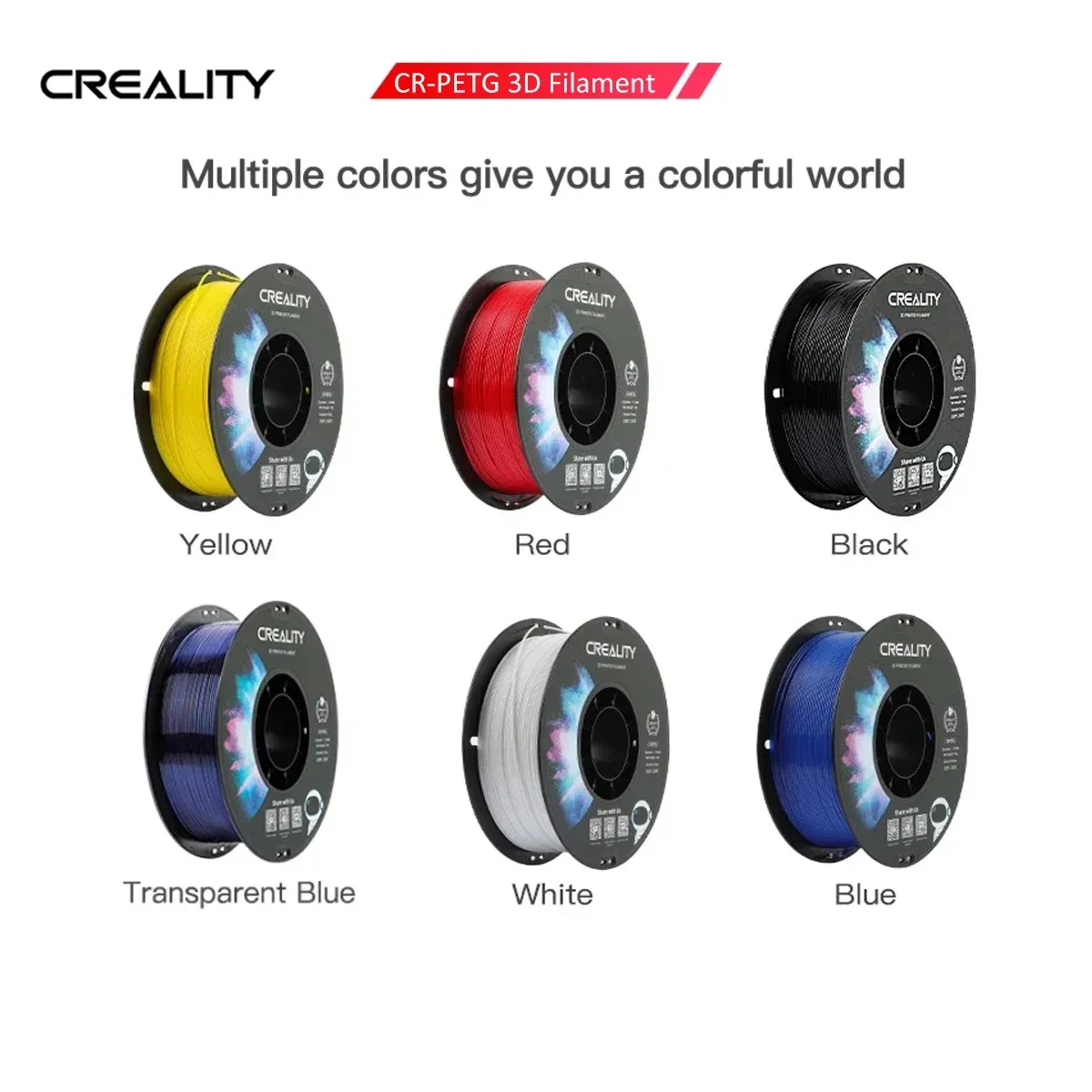 CREALITY Original CR-PETG Filament 1 kg 1,75 mm Hochtemperatur, umweltfreundlich, geruchlos, ungiftig, ausgezeichnet für Ender 3D-Drucker Image