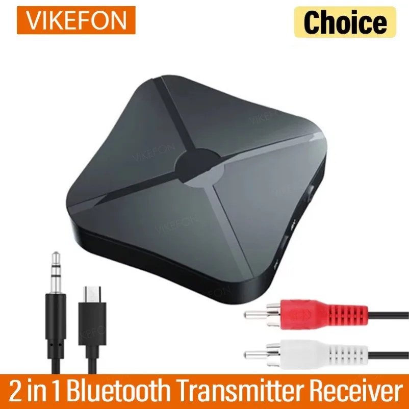 VIEKFON KN319 Bluetooth Sender Empfänger 2 in 1 Stereo Audio Receiver Konverter Wireless Adapter Mit RCA 3,5 MM AUX Für Auto Image