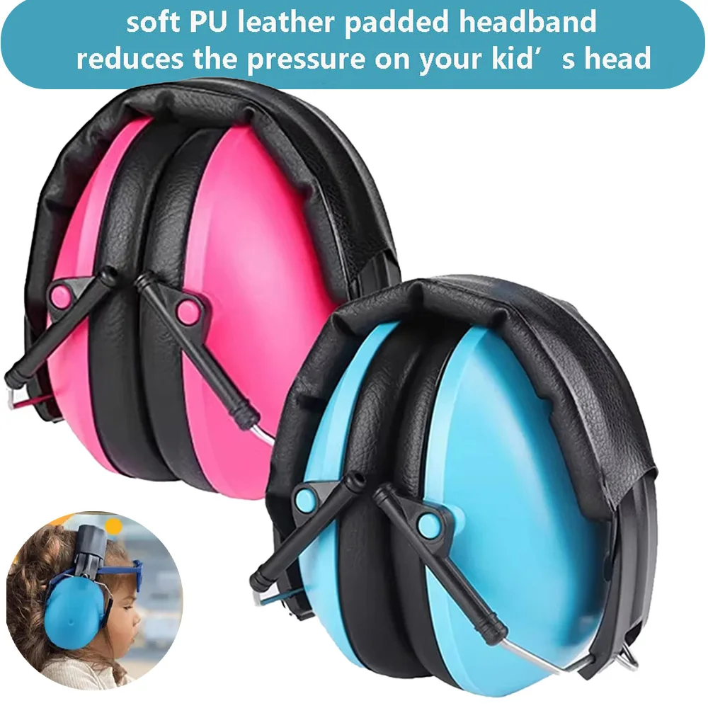 YHKEMA Faltbare, lärmgeschützte Ohrenschützer für Kinder, Sicherheits-Gehör-Ohrenschützer für Kinder, lärmgeschützte Ohrenschützer zum Schlafen Image