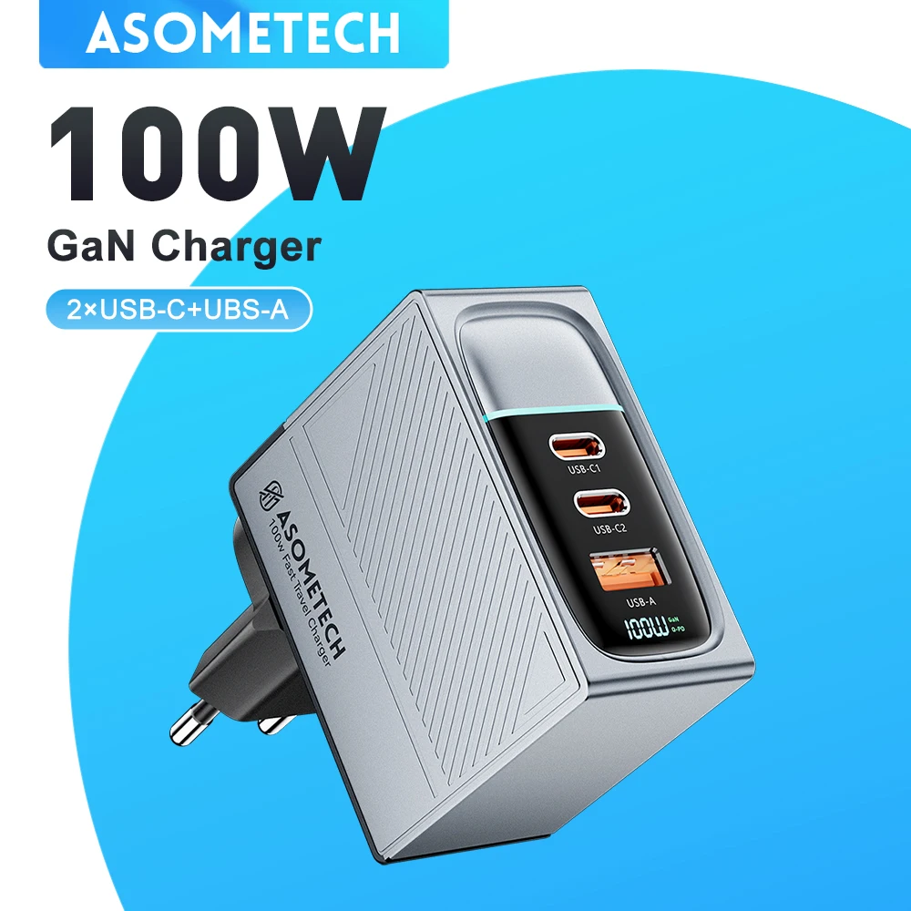 100 W GaN Ladegerät PD QC USB Schnellladegerät Typ C Schnellladung USB C Telefonladegerät für iPhone 15 14 13 Pro Max MacBook Samsung Image