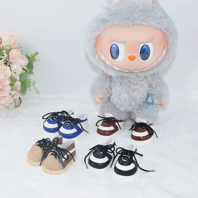 Große Canvas-Lederschuhe, Labubu-Plüsch-Plüschtier, große Babyschuhe, Ersatz, Schuhzubehör