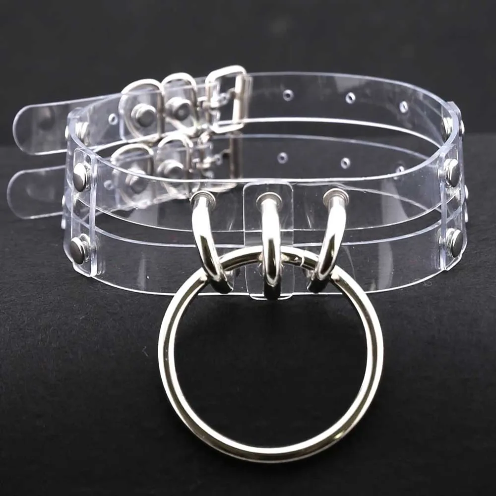 Punk Choker Kragen Goth Halskette Große Transparente Riemen Chocker Frauen Mädchen Trendy Rock Sexy Harajuku Emo Gothic Schmuck