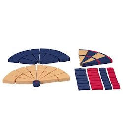 Kings Dart Dart-Segmente-Set "Cabinett Profi", Blau-Beige Image