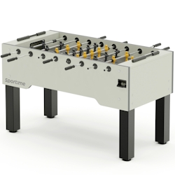 Sportime Tischkicker "Dragon Steel", Black Guardian vs. Yellow Dragon, Spielfeld Grau, Hamilton White Image