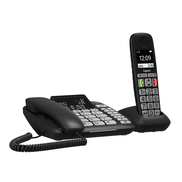 GIGASET Telefon schnurgeb Frsp. Disp. Dect Mobilteil+Ladeschale sw GIGASET DL 780 PLUS