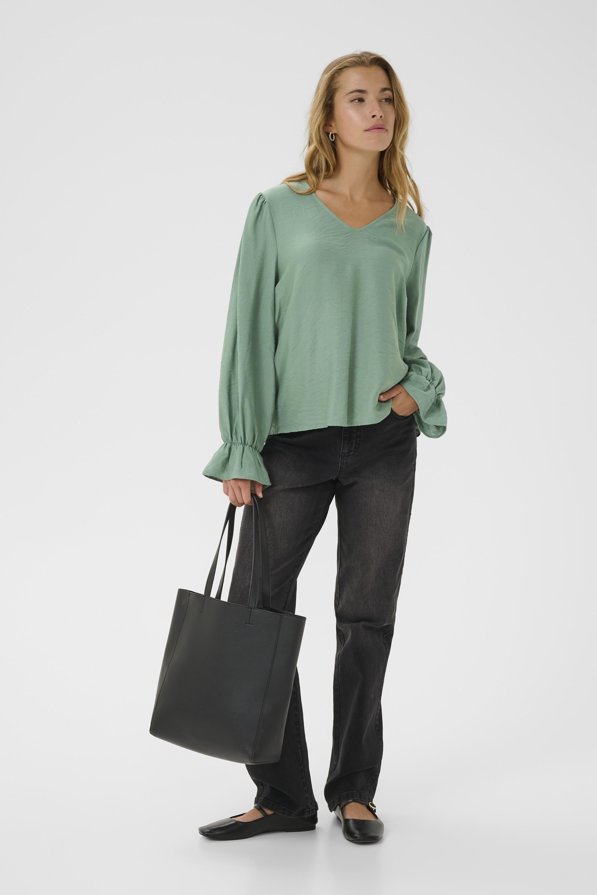 Langarm-Bluse KArea Regular fit green Image