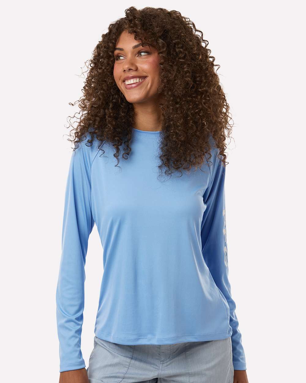 Columbia 212485 Women's PFG Tidal Tee II Long Sleeve in white size Small | Polyester