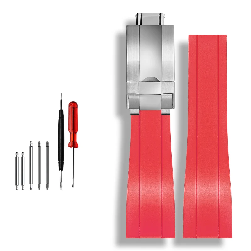 Rubber Watchband for rolex Submariner Daytona GMT Master watch band 20mm 21mm omega moonswatch Silicone bracelet wristband strap