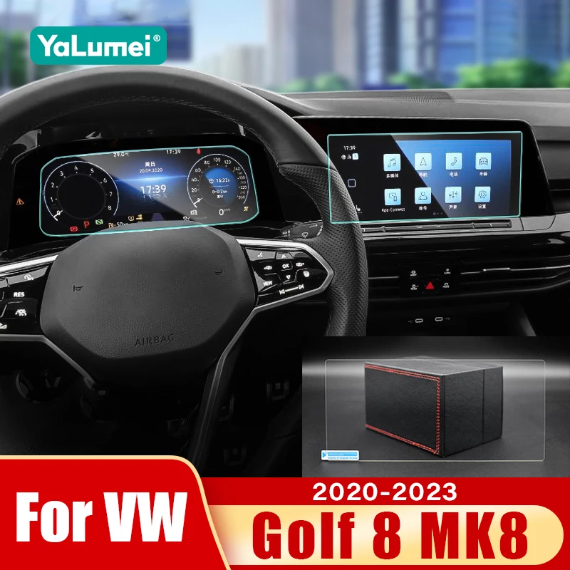 Für Volkswagen VW Golf 8 MK8 2020 2021 2022 2023 GTI R R-linie Gehärtetes Glas Auto GPS Navigation Bildschirm film Zubehör Image