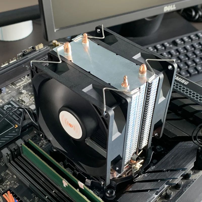 Refroidisseur de processeur X99 refroidi par Air, 2 caloducs, refroidisseur de processeur PC pour Intel LGA 1366 1151 1155 1200 1700 2011 X79 AM3 AM4 AM5