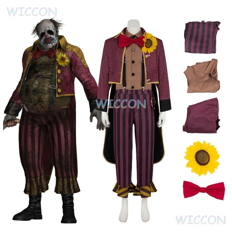 Spiel DeadBy Cos Tageslicht Joker Cosplay Kostüm Full Set Terror CLOWN Killer Frauen Männer Halloween Party Roleplay Kleidung Image