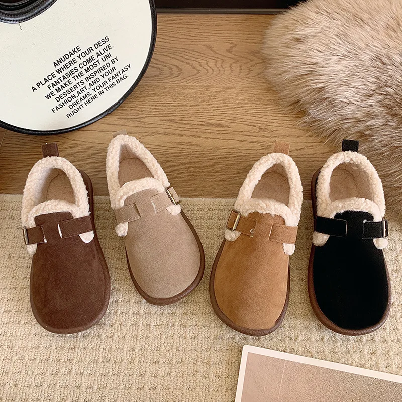 Herbst Winter Frauen Schuhe Casual Flache Schuhe Frauen Mokassins Weiche Slipper Mode Komfort Warme Plüsch Slip auf Weibliche Baumwolle Schuhe