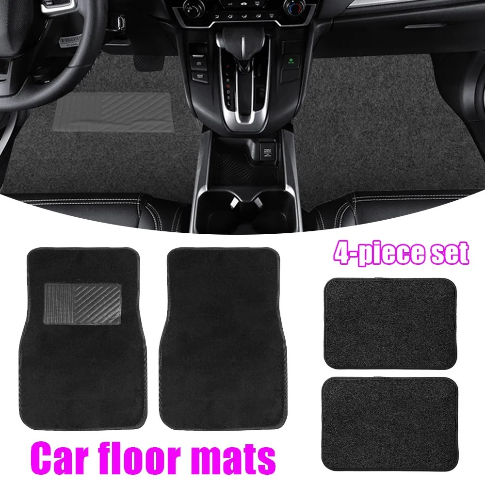 Tappetini per auto in peluche PVC Tappetini per auto antiscivolo resistenti all'usura facili da pulire Tappetini per auto con supporto in velcro adatti a tutte le stagioni