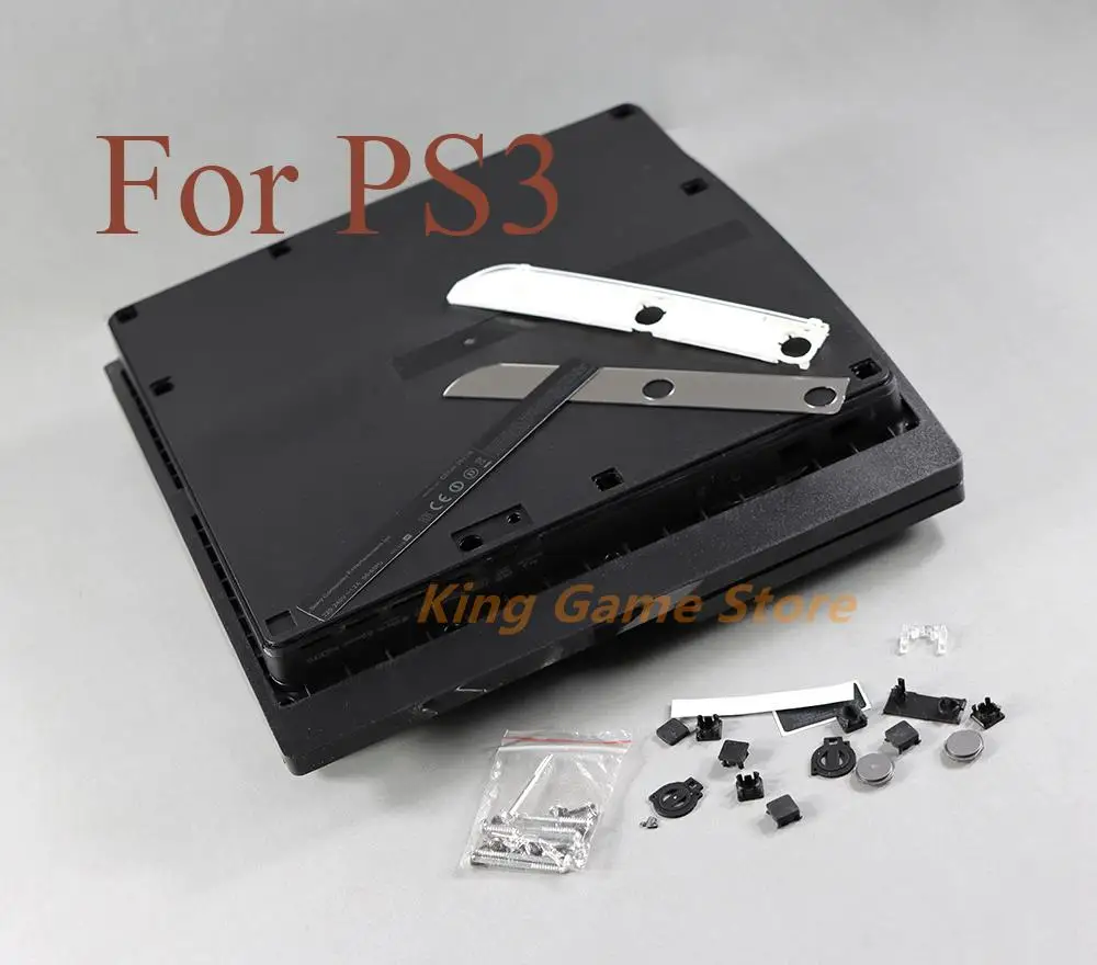 1 satz Für playstation 3 PS3 Slim hohe qualität Weiß Schwarz Volle Gehäuse Shell Fall Mit Teilen für PS3 Slim