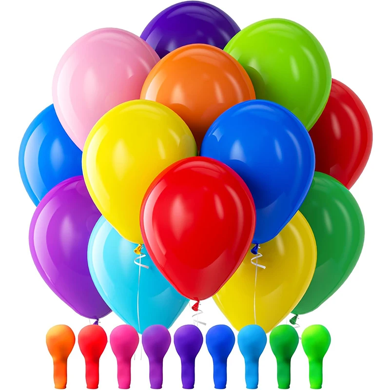 50/100 Stück Luftballons Regenbogen Runde Matte Ballon 5 Zoll Hochzeit Alles Gute zum Geburtstag Urlaub Einzigartige DIY Dekoration Zubehör TMZ Image