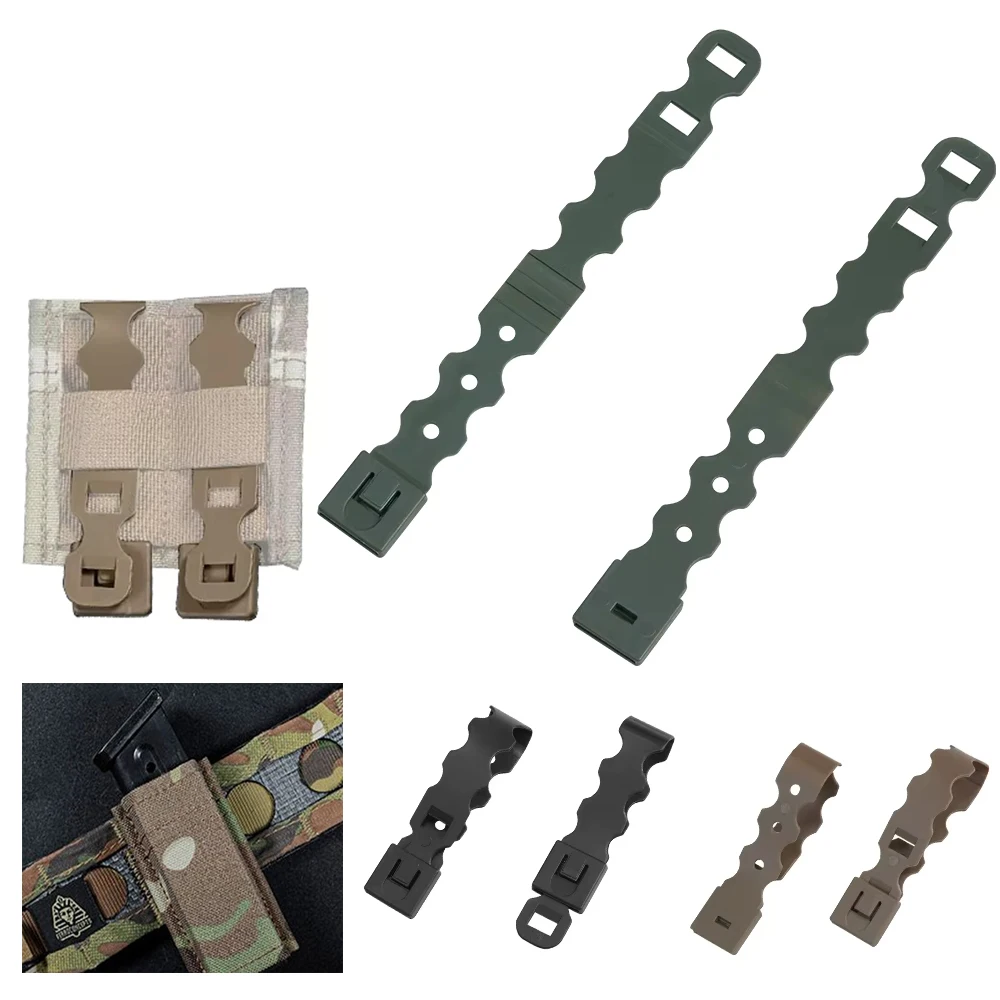 BOOIU Tactical Magazine Nylon-Schnallenclip, multifunktional, verstellbar, schnelle Entfernung, Molle-Clip, taktische Magazintasche, Zubehör Image