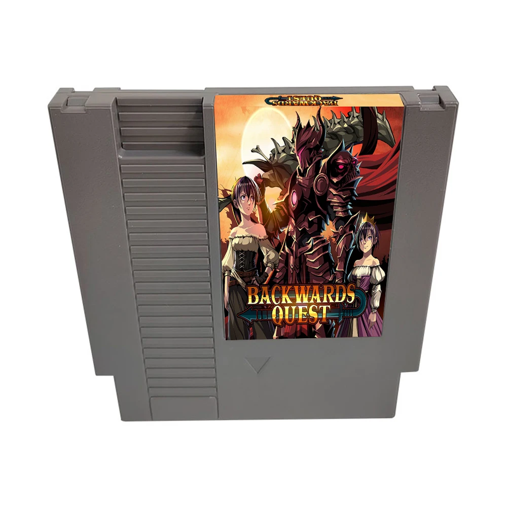 Backwards Quest – Eine brandneue NES-Spielkassette mit 8 Bit 72-poligem Videospiel-Wagen für die Original-NES-Spielekonsole