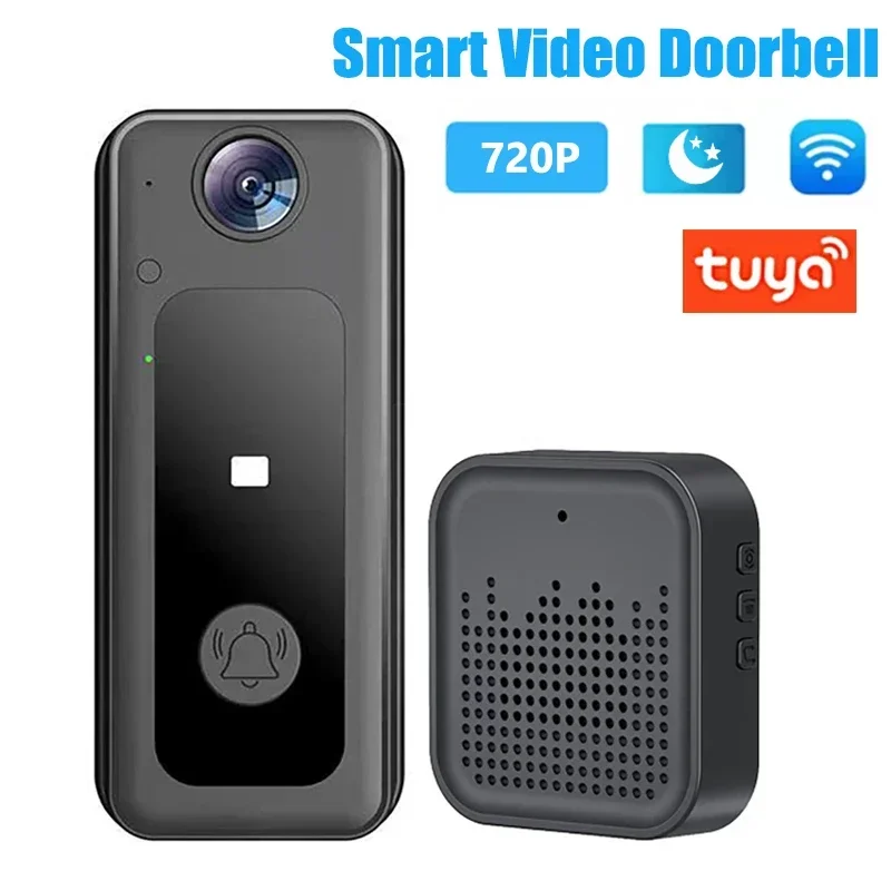 Tuya WIFI Video Türklingel Kamera Drahtlose Nachtsicht Smart Home Sicherheit HD Tür Glocke Zwei Weg Intercom Stimme Ändern Für Hause Image