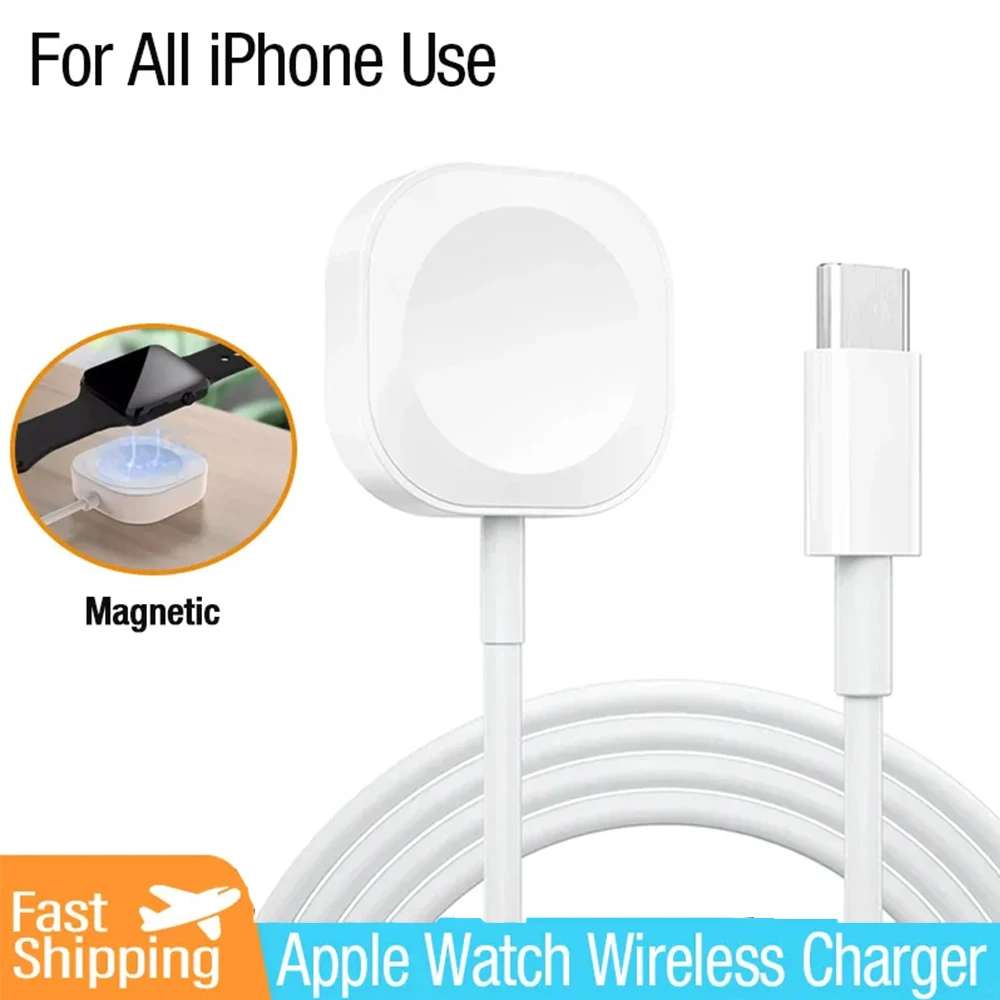 Caricabatterie wireless magnetico USB tipo C per iWatch 8/7/6/5/SE Stazione di ricarica rapida portatile USB C per Apple Watch Series Ultra