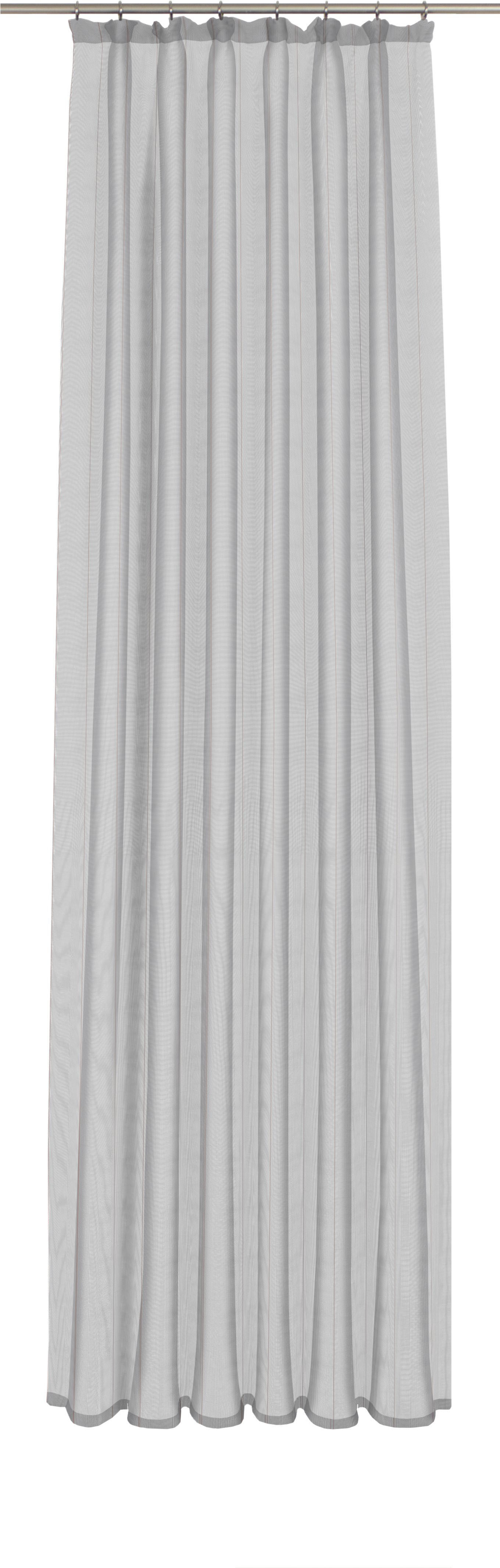Gardine WIRTH "Chiara" Gr. 7, orange (grau, terra), B:450cm H:145cm, Jacquard, Polyester, Gardinen Image