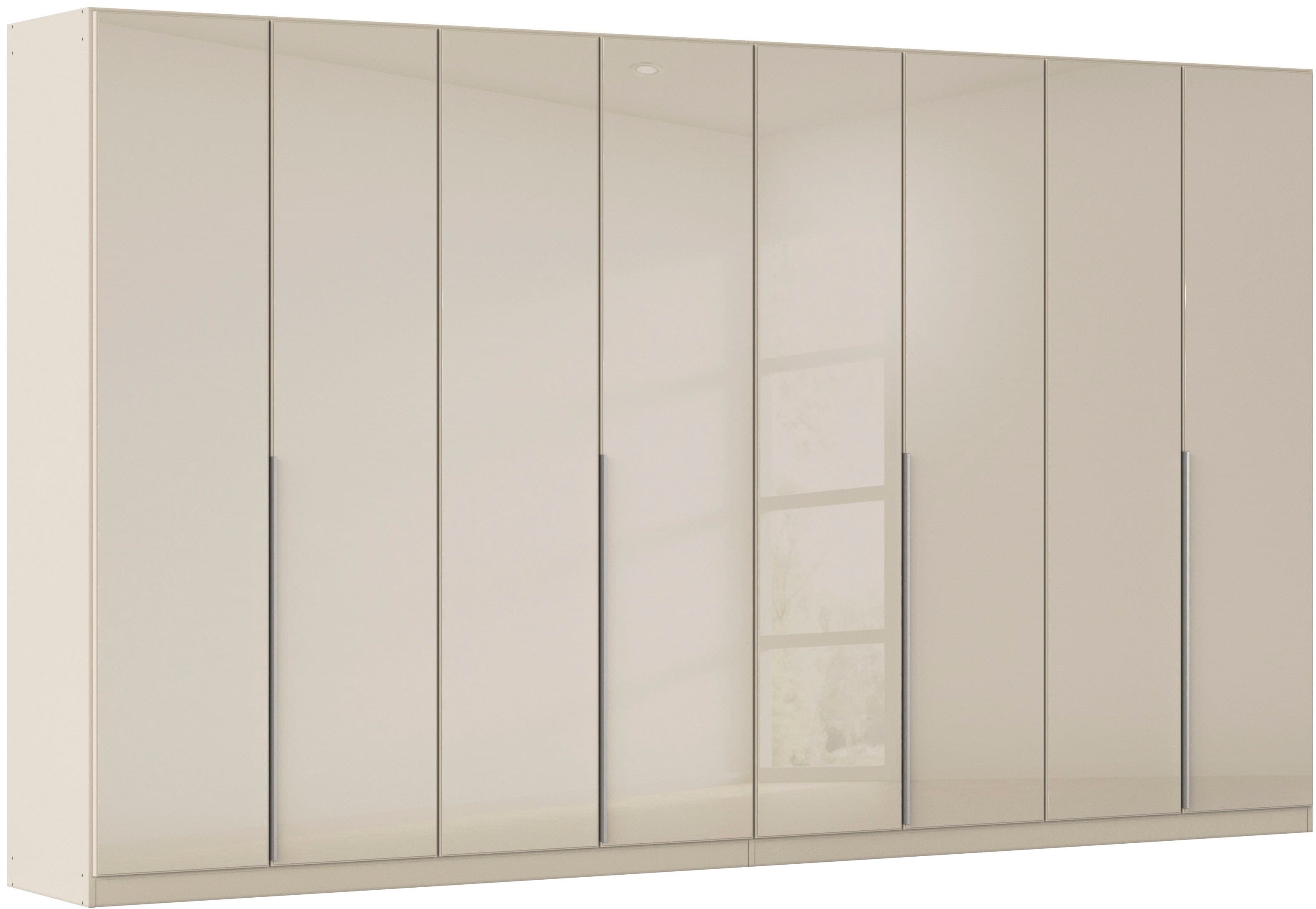 Drehtürenschrank RAUCH "Kleiderschrank Kleiderschränke Schrank Garderobe AGORDO mit Glasfront", beige, glas beige (champagner), B:360cm H:229cm T:54cm, Holzwerkstoff, Schränke, durchdachte Innenausstattung, in 7 Breiten und 2 Höhen MADE IN GERMANY,... Image