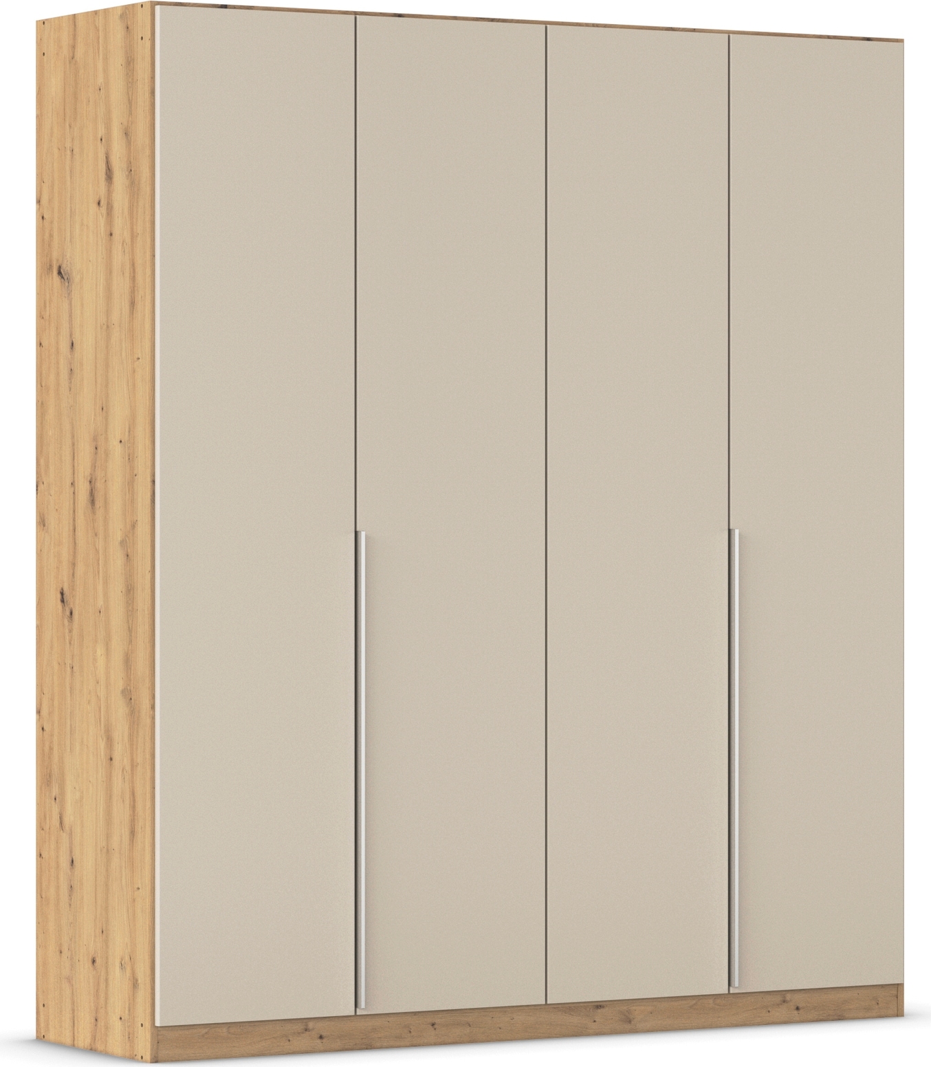 Drehtürenschrank RAUCH "Kleiderschrank Schrank Garderobe AGORDO TOPSELLER Schlafzimmer", braun (eiche artisan, champagner), B:181cm H:210cm T:54cm, Holzwerkstoff, Schränke, durchdachte Innenausstattung, in 7 Breiten und 2 Höhen MADE IN GERMANY,... Image