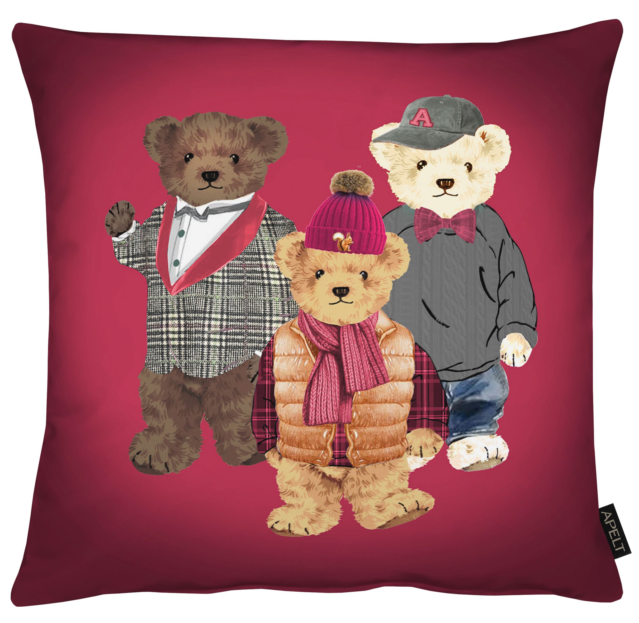 Dekokissen APELT "Robby", rot (rot, bedruckt), B:45 H:5 L:45, Polyester, Dekokissen_Sitzkissen_Kissenhüllen Image