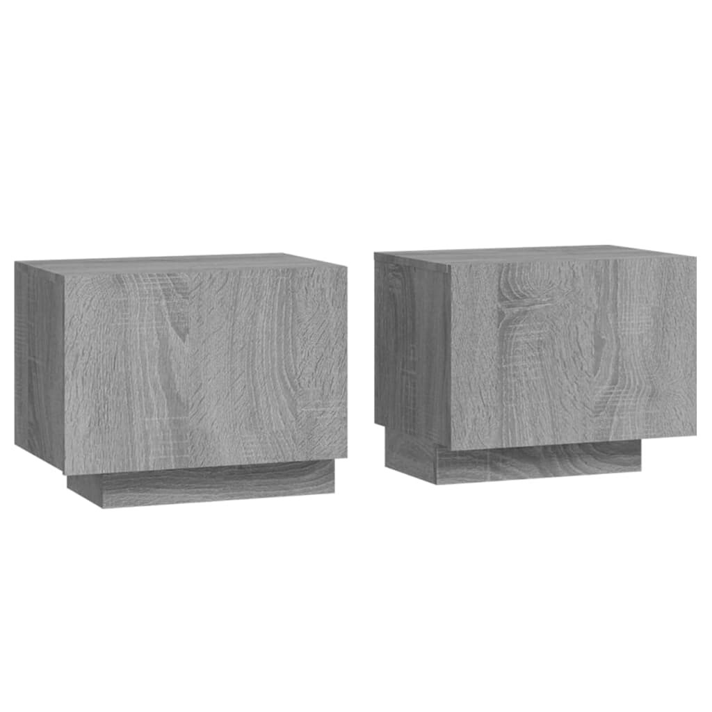 vidaXL Nachttisch Grau Sonoma 100x35x40 cm Holzwerkstoff Image
