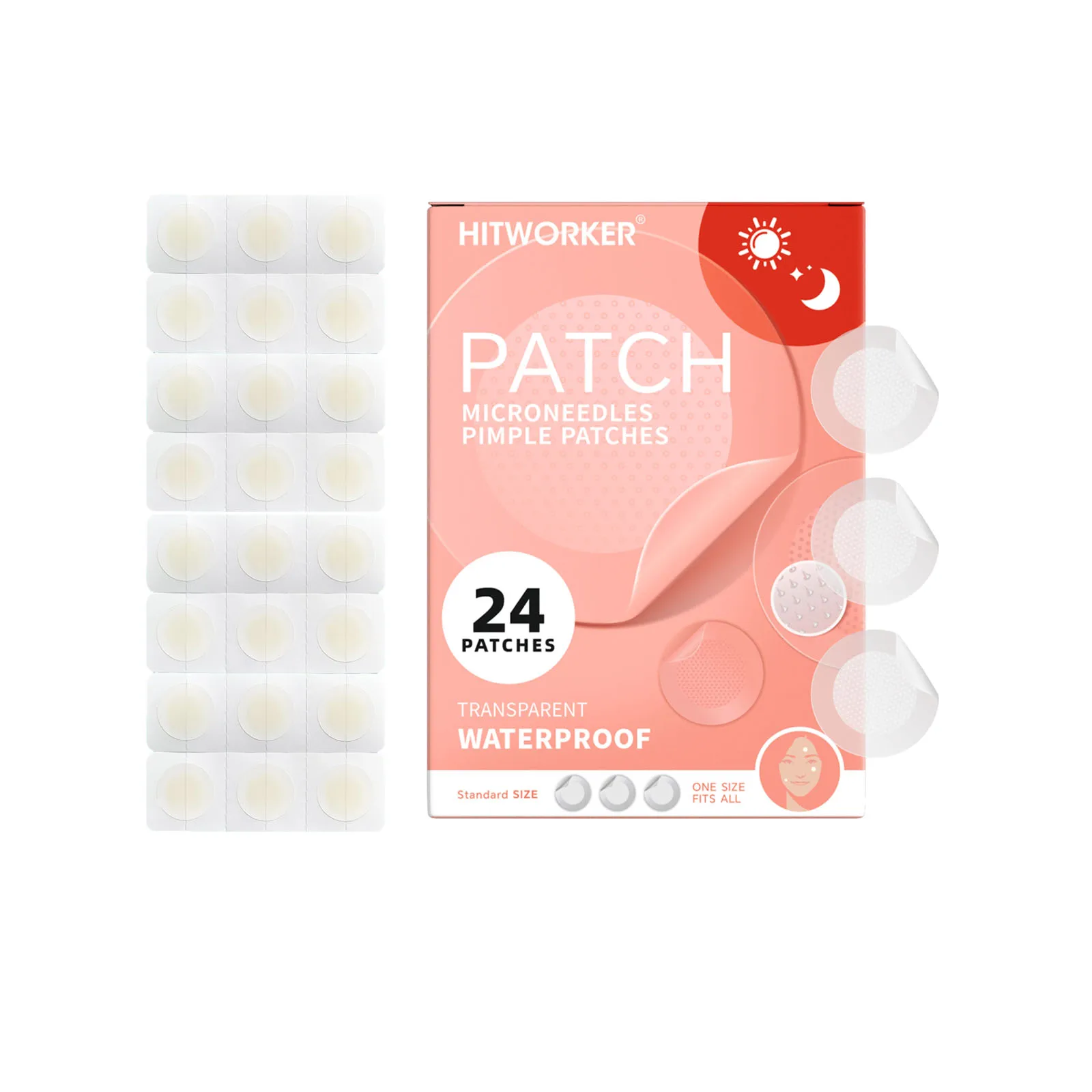 Hydrokolloid-Akne-Pflaster, Essenz zur Gesichtsreinigung, Werkzeugzubehör, unsichtbar und wasserdicht, geeignet für alle Hauttypen Image