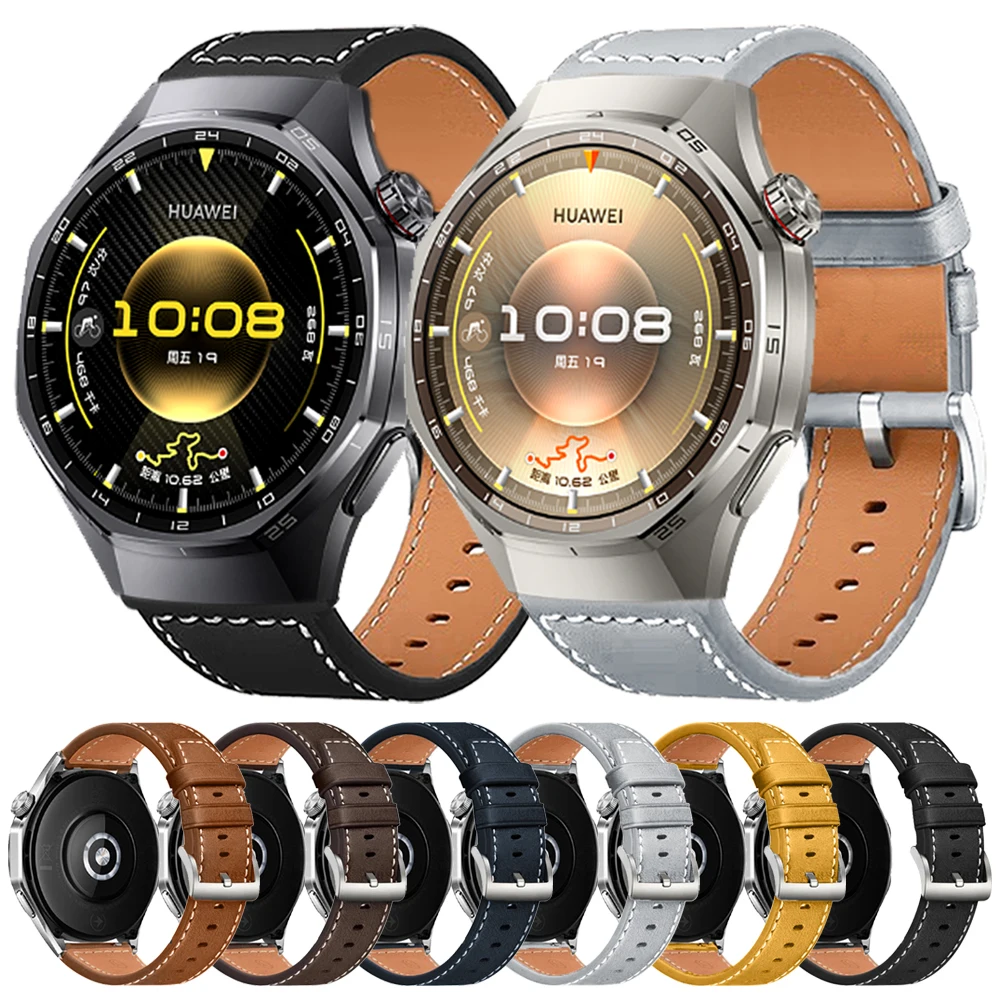20mm/22mm Leder Uhrenarmbänder Für HUAWEI UHR 5 46mm 4 Pro GT 6 5 Pro GT6 GT5 Knospen Sport Armband Für Honor Magic Uhr 2 Strap Image