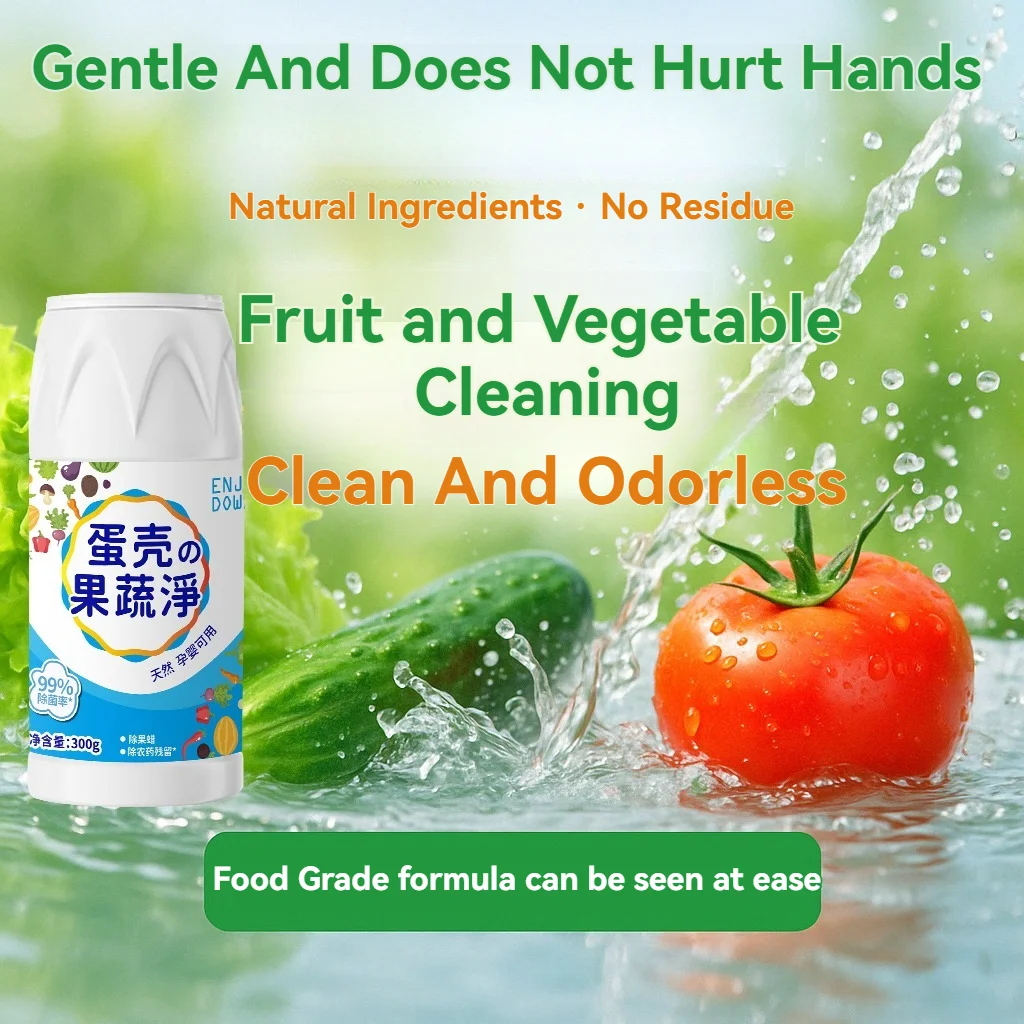 1-Flasche natürlicher Eierschalen-Obst- und Gemüsereiniger Null-Chemikalien-Multifunktionsreiniger für Obst, Gemüse, Geschirr und mehr Image
