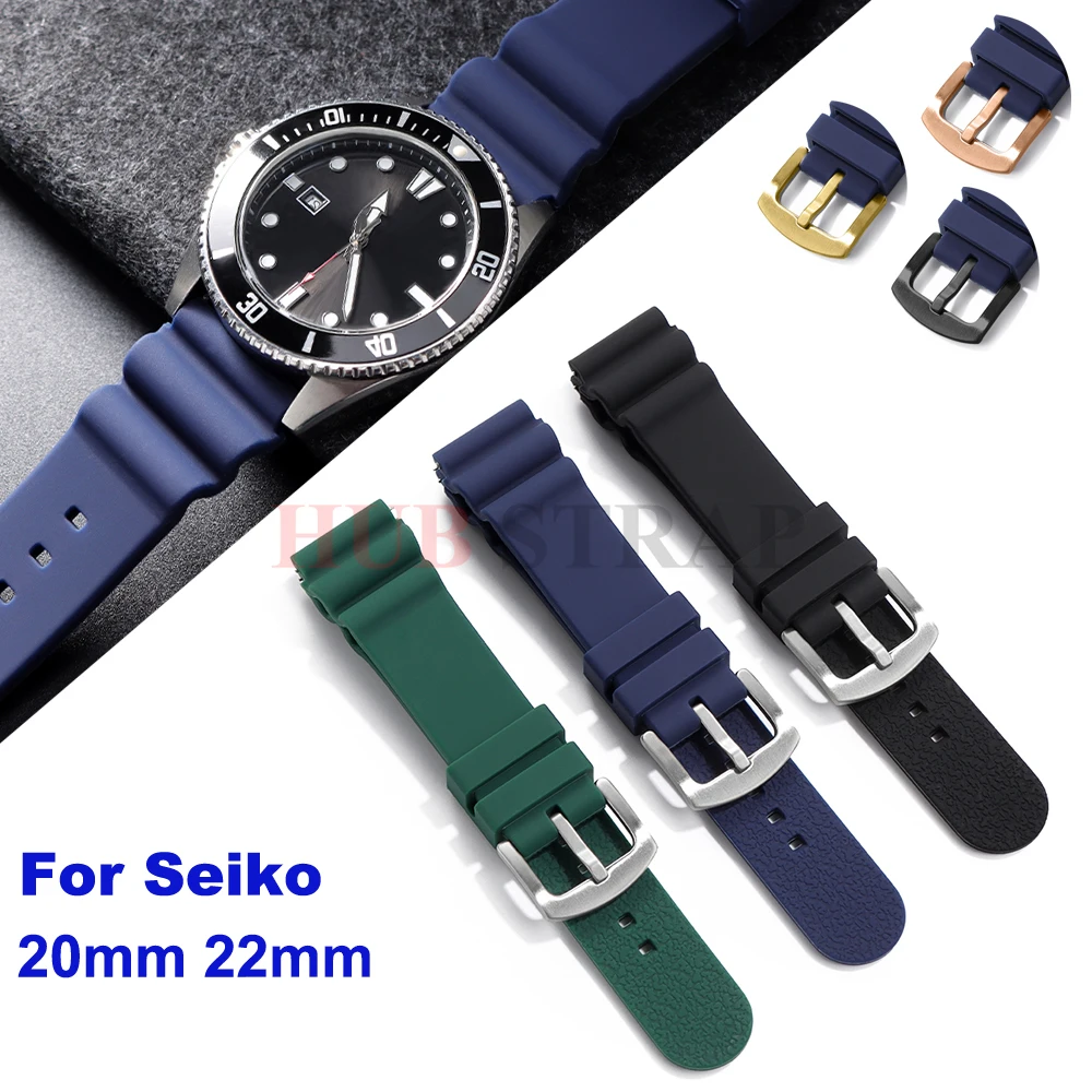 20mm 22mm Quick Release Silikon Gummi Armband Sport Armband Wasserdichte Uhr Band Schwarz Grün Blau Armband Armbänder Image